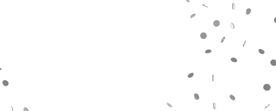 silver  serpentine confetti on transparent background. luxury isolated