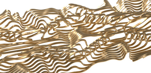 Luminous Fabric: Abstract 3D Gold Cloth Illustration for Radiant Visuals