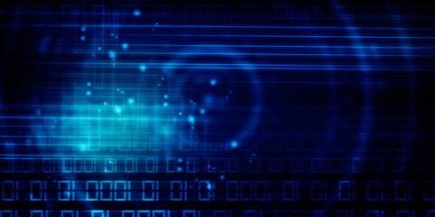 2d illustration Abstract futuristic electronic circuit technology background