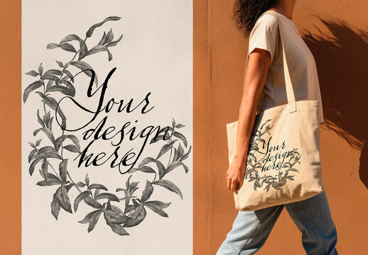 Mockup Totebag Model Generated With AI