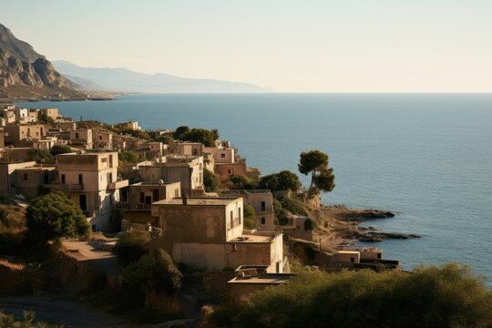 areial view of the village of marettimo