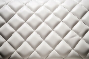 Fototapeta premium White rhombic stitching design. Texture surface. Generate Ai