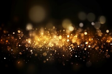 Sparkling golden blur background. Shiny glow. Generate Ai
