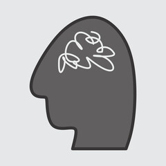 Complicated and messy lines as a chaos resolution concept. The process of simplifying problems in the mind. Vector illustration of confusion to clarity step by step, psychotherapy path for mental heal