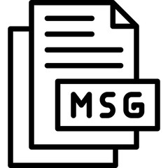 Msg vector line icon .svg