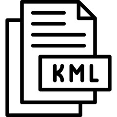 Kml vector line icon .svg