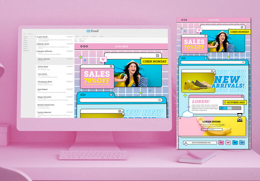 Retro Kawaii Style E-Newsletter