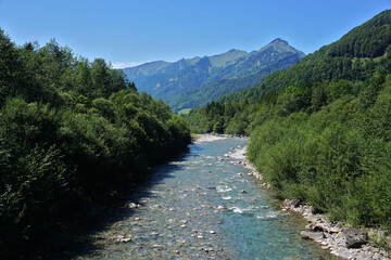 Fototapeta na wymiar Bregenzerach bei Mellau im Bregenzerwald, Vorarlberg; Österreich