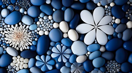 colorful rocks with flower shapes inside them