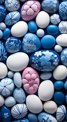 colorful rocks with flower shapes inside them