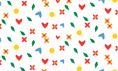 Kid seamless pattern design vector background