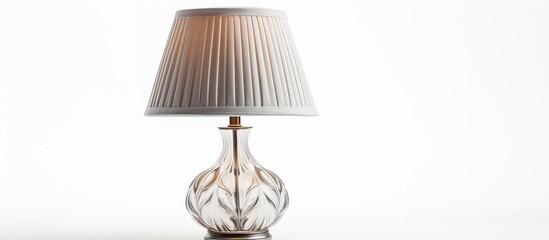 Contemporary table lamp on white backdrop