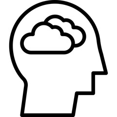 cloud vector line icon .svg