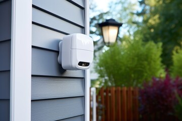 motion sensor mounted on a home wall