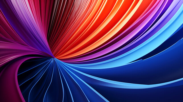 Abstract background with colored wavy lines. Art for conveying complex symbolic and allegorical ideas and concepts. Banner.
