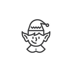 Christmas Elf line icon