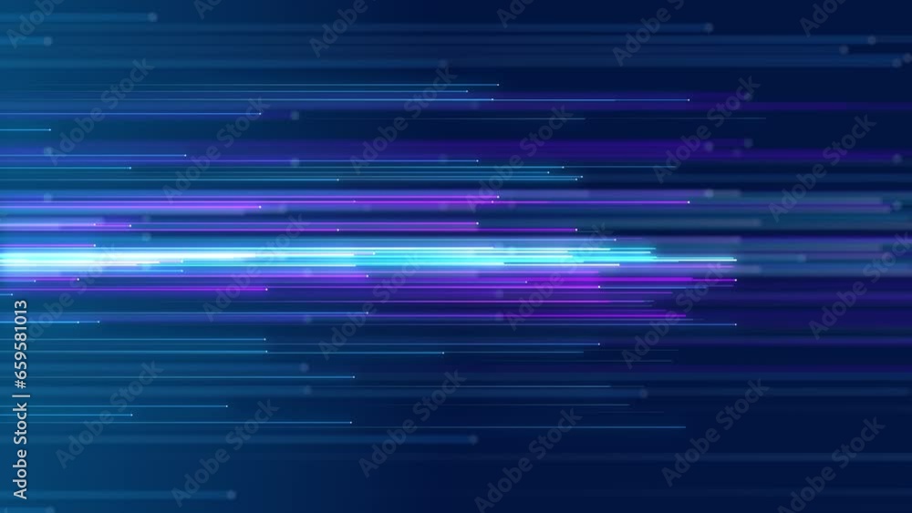 Aufkleber high-tech data flow: fiber optic speed lines and digital technology in a glowing colored background