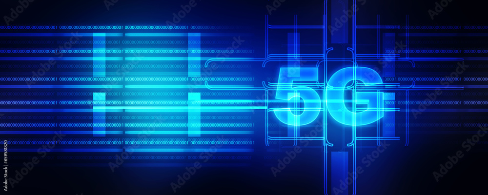 Poster 2d rendering 5g network 5g connection