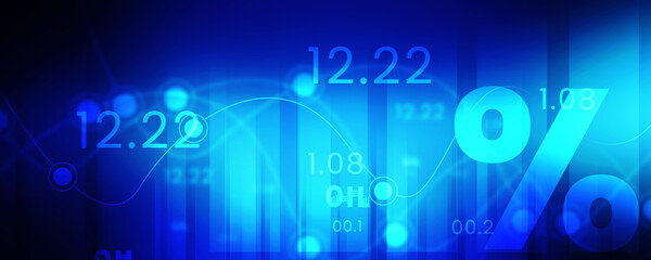 2d rendering Stock market online business concept. business Graph 