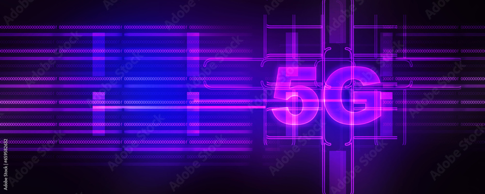 Poster 2d rendering 5g network 5g connection