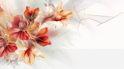 Watercolor abstract design for background of wedding or buzzy social media banner generative AI