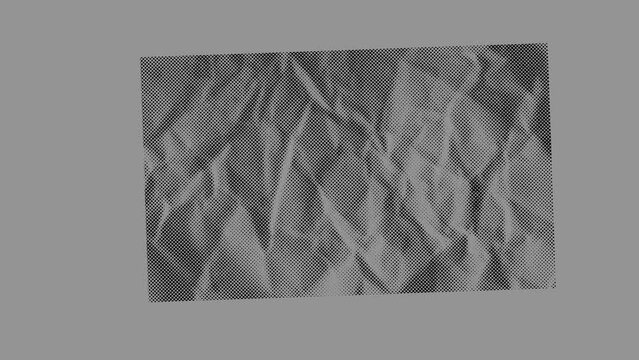 Grunge Banner Staccato Animation Halftone Crumpled Paper Texture Transparent Background