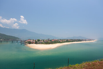 Vietnam Danang city view on a sunny spring day
