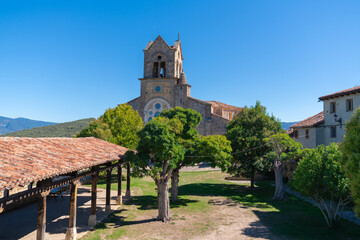 Fototapeta na wymiar Frias church San Vicente in Burgos province Castile and Leon Spain 