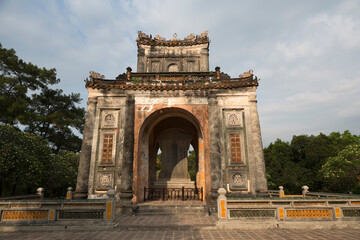 Obraz premium Vietnam View of Hue City on a cloudy spring day