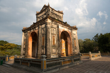 Obraz premium Vietnam View of Hue City on a cloudy spring day