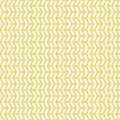 Geometric vector pattern with yellow and white arrows. Geometric modern ornament. Seamless abstract background
