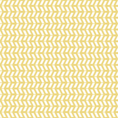 Geometric vector pattern with yellow and white arrows. Geometric modern ornament. Seamless abstract background