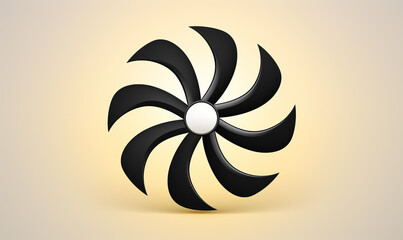 Creative turbine logo on a white background.