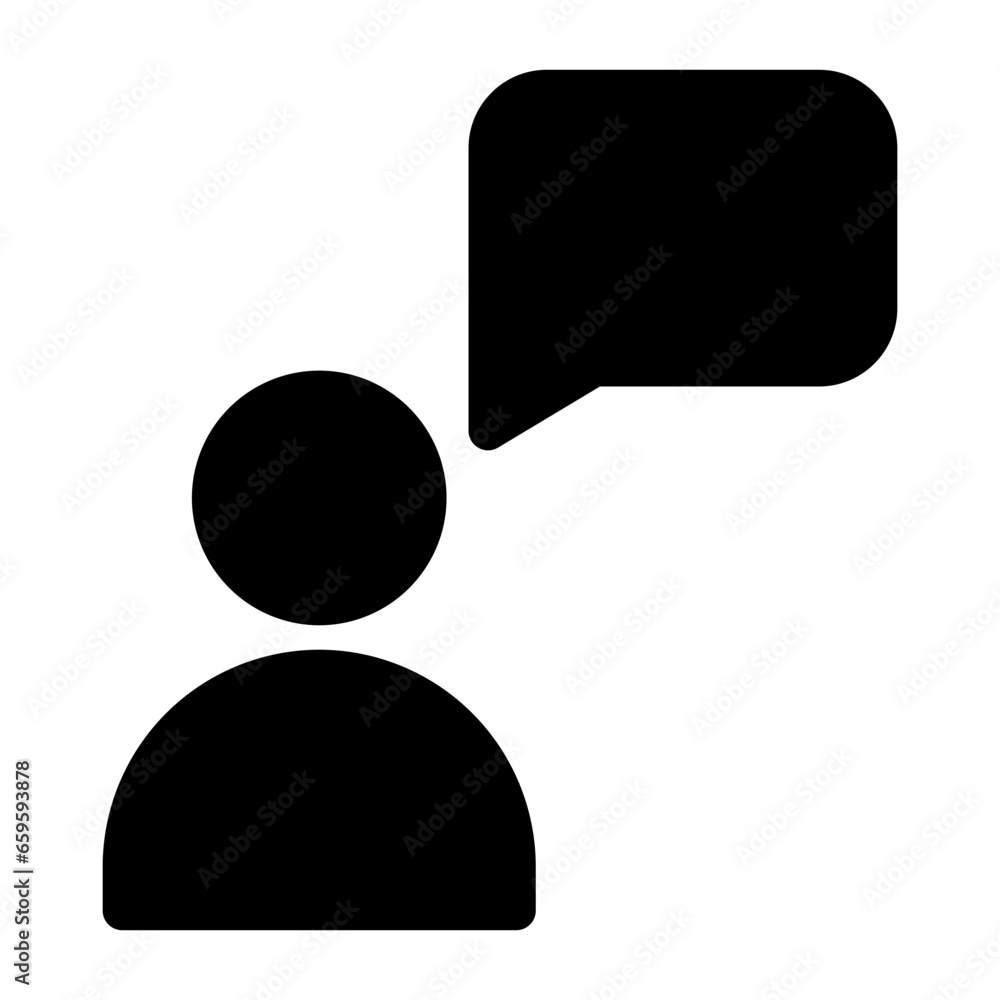 Wall mural Solid User chat icon