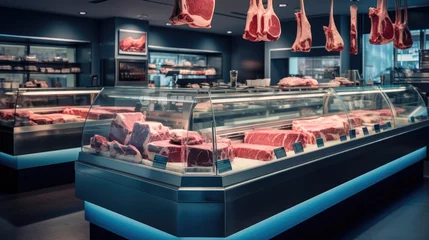 Fotobehang Modern butcher shop. © visoot