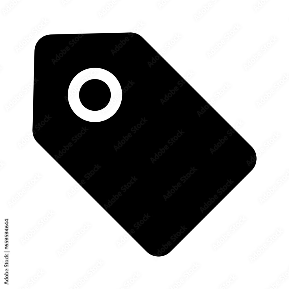 Sticker solid tag icon