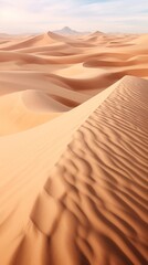 Fototapeta na wymiar Smooth, grainy sand patterns shaped by gentle winds.