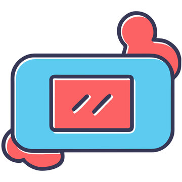 blue bandage with red accents clip art preview