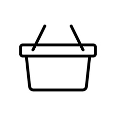 Shopping basket icon - vector illustration