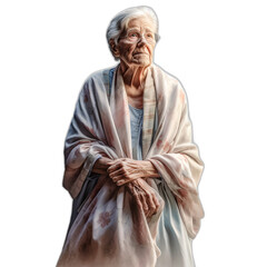 Grandmother isolated on transparent or white background