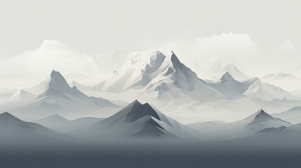  a large mountain range with a cloudy sky in the background.  generative ai