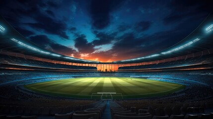 Cricket, Stadium of cricket night. - Powered by Adobe