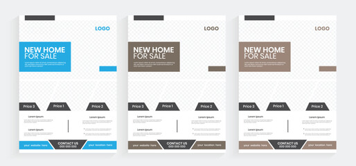 A4 size real estate business flyer design, A4 size luxury house sale vector realtor flyer, real estate owner property sale advertising print flier, handout, and poster template