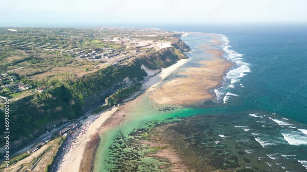 Wall mural aerial view of pandawa beach in bali, indonesia