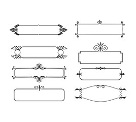 Set vector decorative frames collection