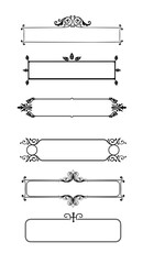 Set vector decorative frames collection