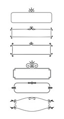 Set vector decorative frames collection