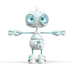 cute bot in t pose