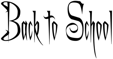 Back to school text sign illustration on white background