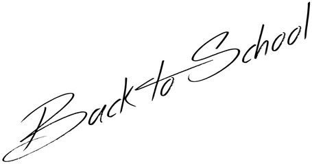 Back to school text sign illustration on white background